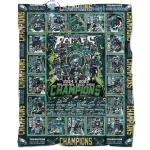 2024-2025 Philadelphia Eagles World Champions Limited Edition Fleece Blanket