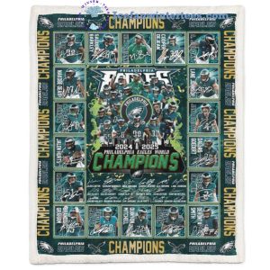 2024-2025 Philadelphia Eagles World Champions Limited Edition Fleece Blanket