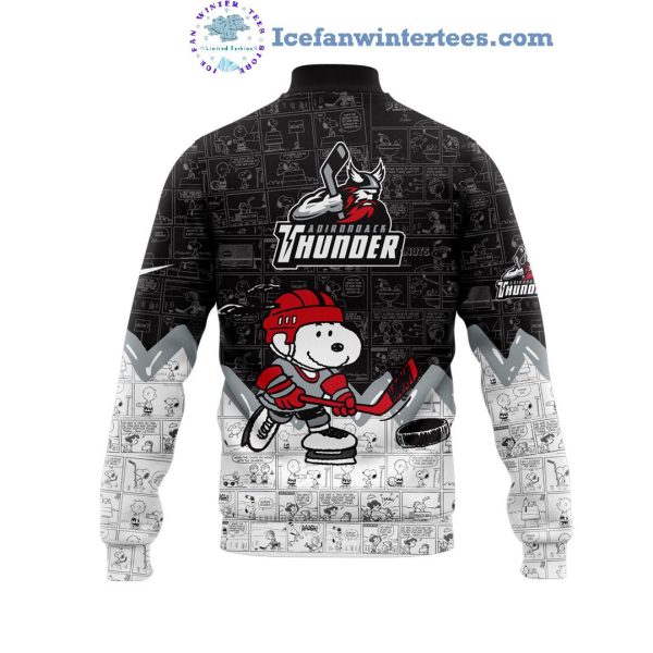 Adirondack Thunder 75th Anniversary Of Peanuts Night For Fans Limited Edition Baseball Jacket