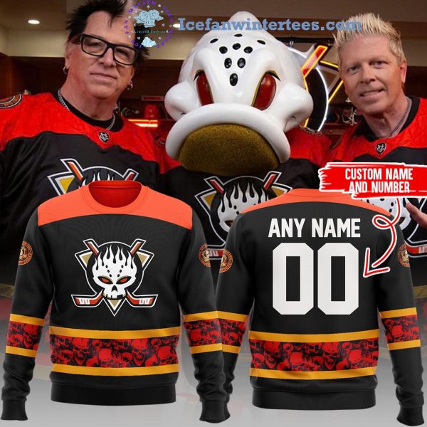 Anaheim Ducks x The Offspring New 2025 For Fans Custom Name And Number Hoodie