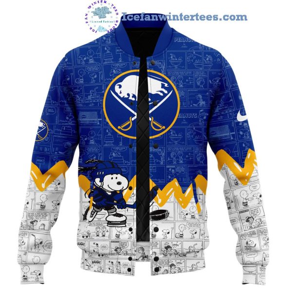 Buffalo Sabres 75th Anniversary Of Peanuts Night For Fans Limited Edition Baseball Jacket