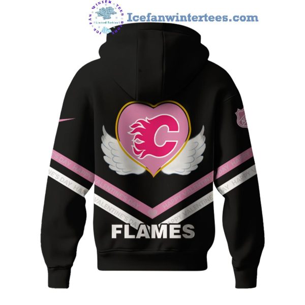 Calgary Flames x Happy Valentine’s Game Day 2025 Hoodie Cap