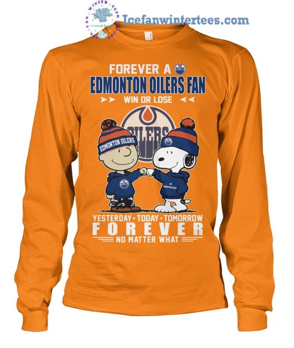 Forever A Edmonton Oilers x Snoopy Fan Win Or Lose Forever No Matter What Limited Edition Unisex T-Shirt