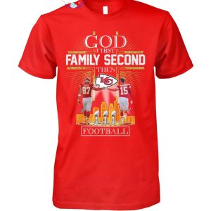 God First Family Second Then Kansas City Chiefs Football x Snoopy Limited Edition Unisex T-Shirt