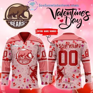 Hershey Bears x Valentines Day 2025 Custom Name And Lover’s Name Limited Edition Hoodie