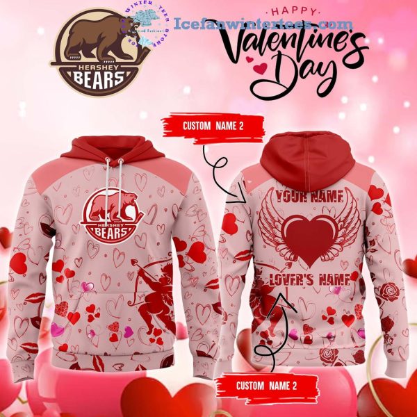 Hershey Bears x Valentines Day 2025 Custom Name And Lover’s Name Limited Edition Hoodie