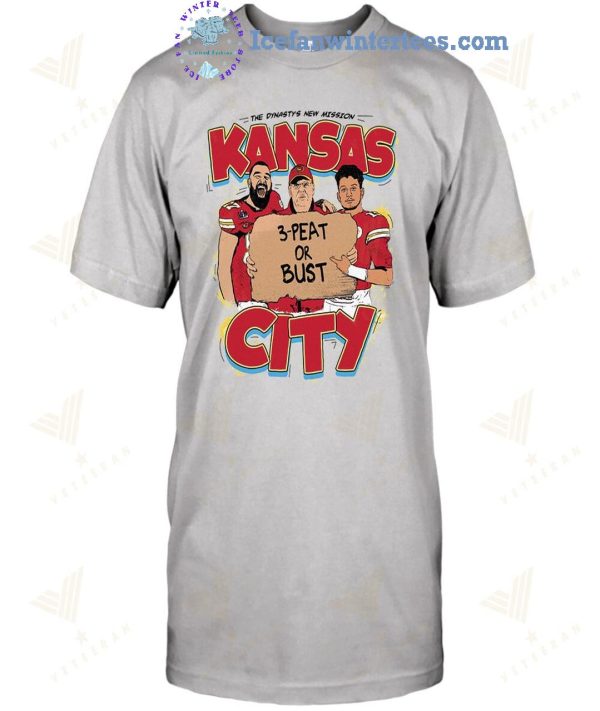 Kansas City Chiefs 3-Peat Or Burst Super Bowl Champions 2025 For Fans Unisex T-Shirt