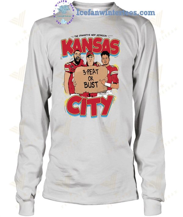 Kansas City Chiefs 3-Peat Or Burst Super Bowl Champions 2025 For Fans Unisex T-Shirt