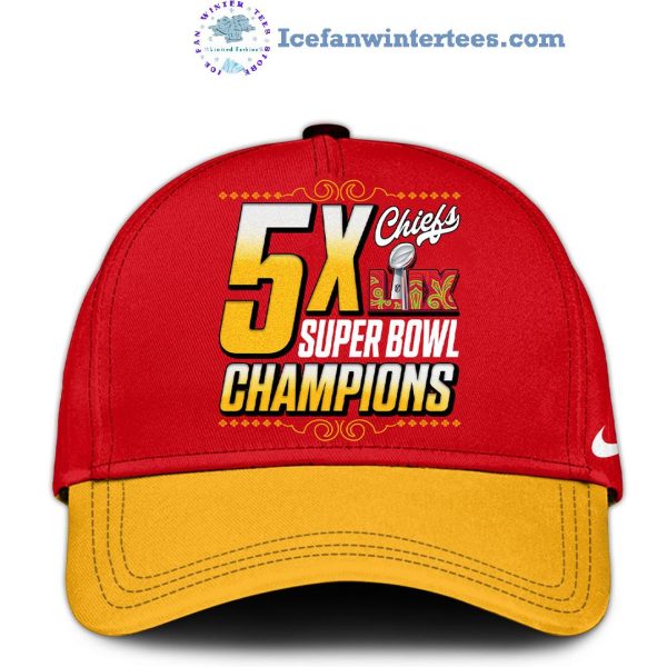 Kansas City Chiefs NFL 5X LIX Super Bowl Champions Back To Back To Back Hoodie Longpants Cap