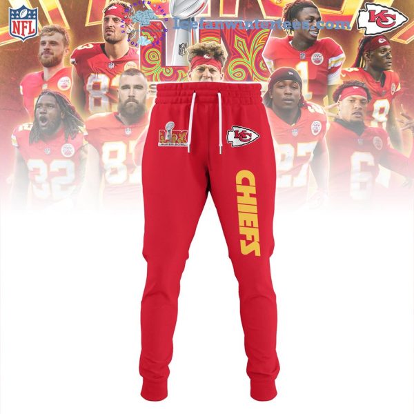 Kansas City Chiefs NFL 5X Super Bowl Champions 2024 Back To Back To Back Hoodie Longpants