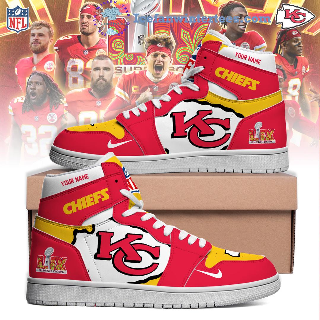 Kansas City Chiefs NFL Super Bowl LIX Champions 2024 Custom Name Air Jordan Hightop