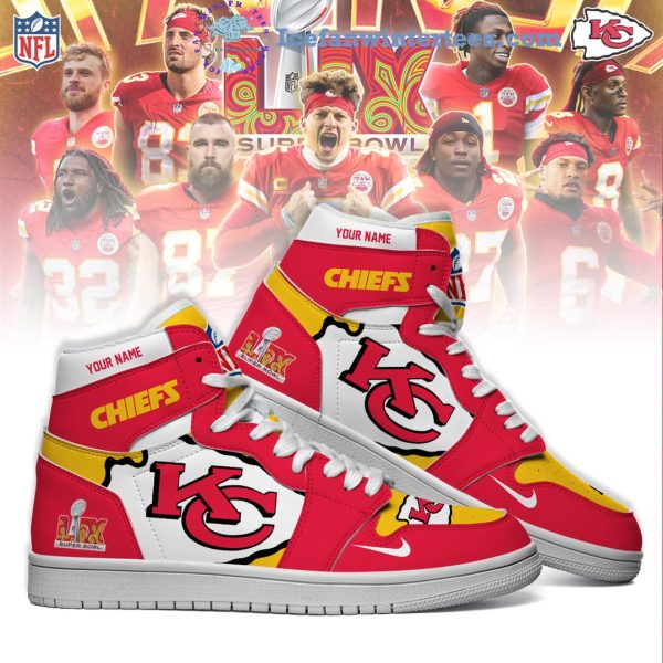 Kansas City Chiefs NFL Super Bowl LIX Champions 2024 Custom Name Air Jordan Hightop