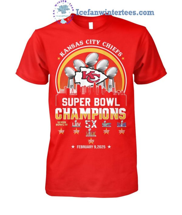 Kansas City Chiefs Super Bowl Champions 2025 Limited Edition Unisex T-Shirt