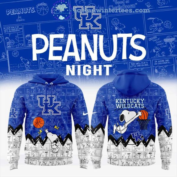 Kentucky Wildcats Basketball 75th Anniversary Of Penuts Night For Fans Hoodie