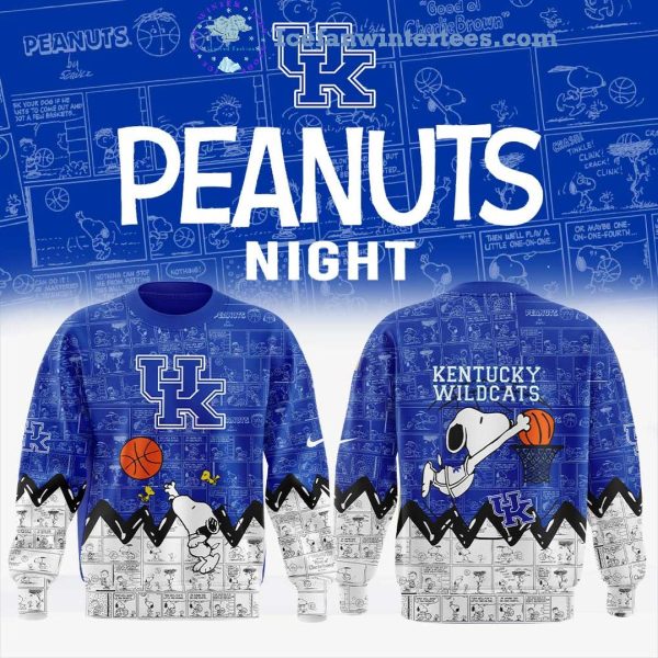 Kentucky Wildcats Basketball 75th Anniversary Of Penuts Night For Fans Hoodie