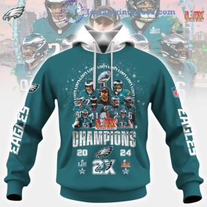 LIX Super Bowl Champions 2024 NFL Philadelphia Eagles 2X Hoodie Longpants