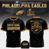 Philadelphia Eagles 2024 Super Bowl LIX Champions Signatures Good 3D T-Shirt