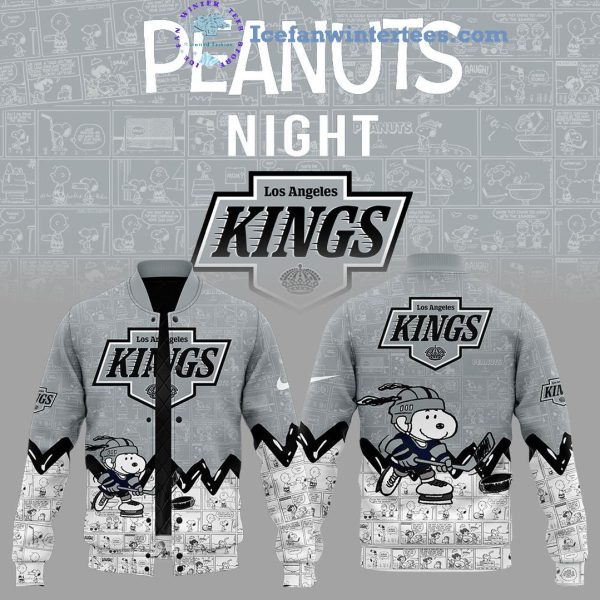 Los Angeles Kings 75th Anniversary Of Peanuts Night For Fans Limited Edition Baseball Jacket