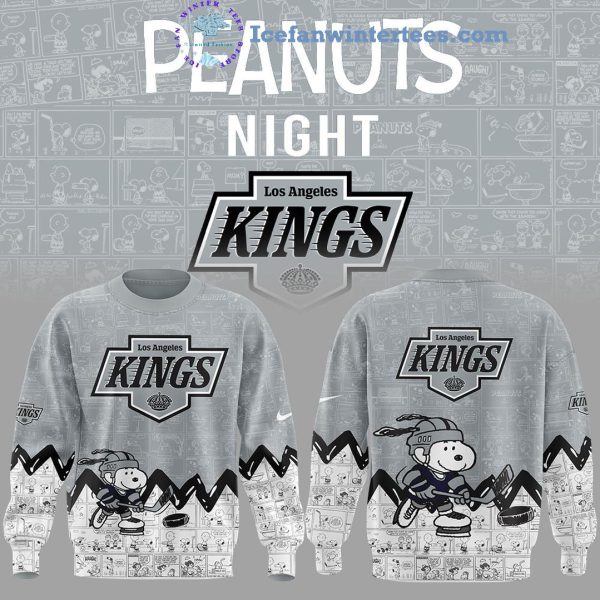 Los Angeles Kings 75th Anniversary Of Peanuts Night For Fans Limited Edition Hoodie Longpants Cap