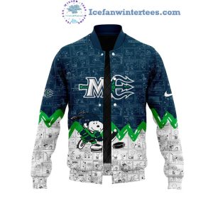 Maine Mariners 75th Anniversary Of Peanuts Night For Fans Limited Edition Baseball Jacket