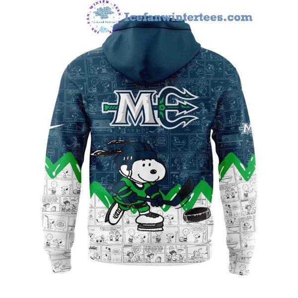 Maine Mariners 75th Anniversary Of Peanuts Night For Fans Limited Edition Hoodie Longpants Cap