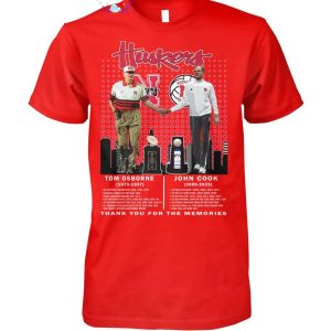 Nebraska Cornhuskers Tom Osborne 1973-1977 John Cook 2000-2025 Thank You For The Memories Unisex T-Shirt