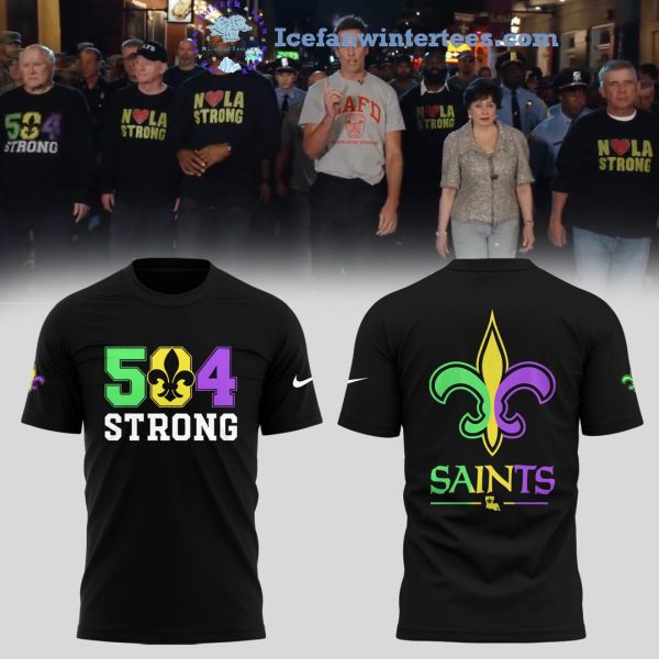 New Orleans Saints 504 Strong For Fans 2025 Limited Edition Unisex 3D T-Shirt