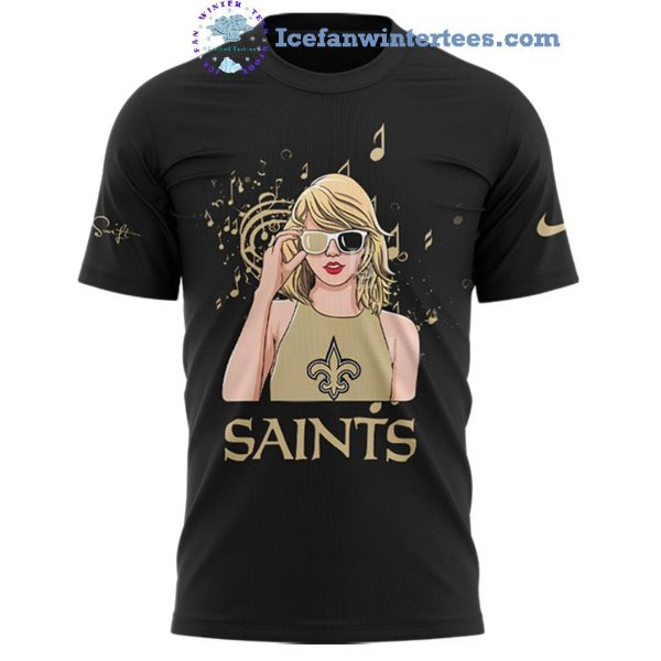 New Orleans Saints x Taylor Swift The Eras Tour Swifties Who Dat Unisex 3D T-Shirt