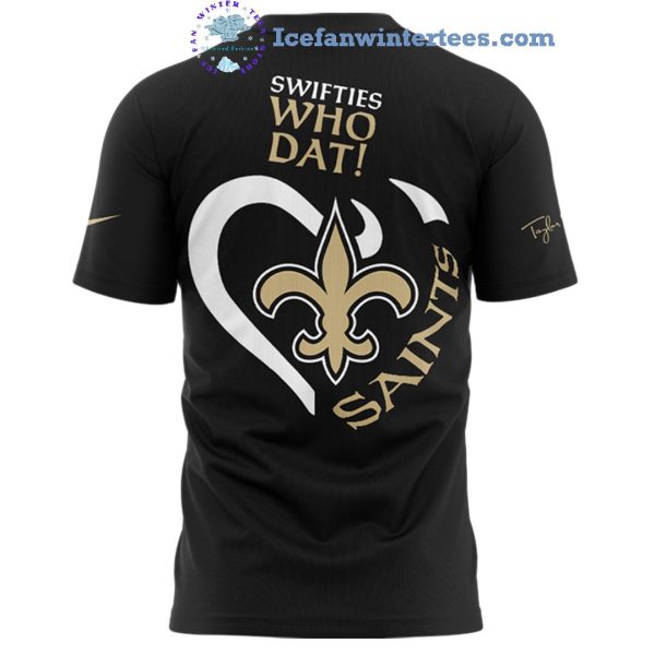 New Orleans Saints x Taylor Swift The Eras Tour Swifties Who Dat Unisex 3D T-Shirt