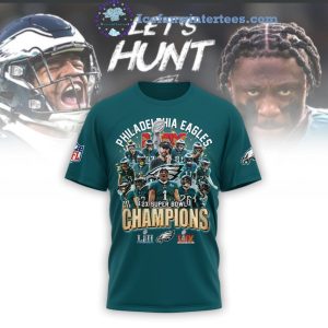 Philadelphia Eagles 2024 Super Bowl LIX Champions Signatures Good 3D T-Shirt