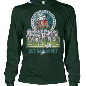 Philadelphia Eagles NFL LIX Super Bowl Champions 2024 Fly Eagles Fly Limited Edition T-Shirt