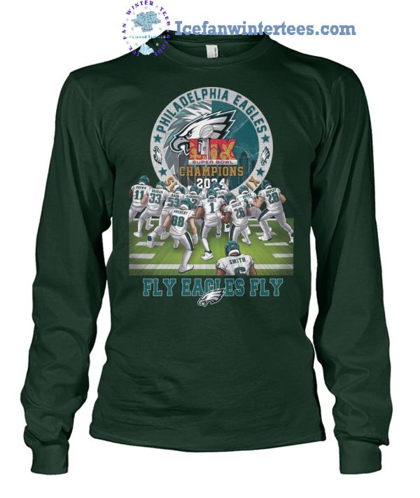 Philadelphia Eagles NFL LIX Super Bowl Champions 2024 Fly Eagles Fly Limited Edition T-Shirt