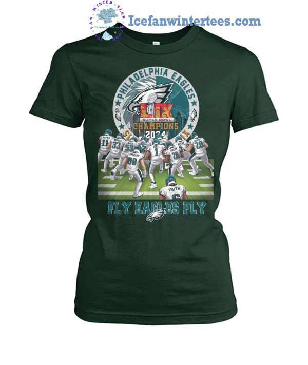 Philadelphia Eagles NFL LIX Super Bowl Champions 2024 Fly Eagles Fly Limited Edition T-Shirt