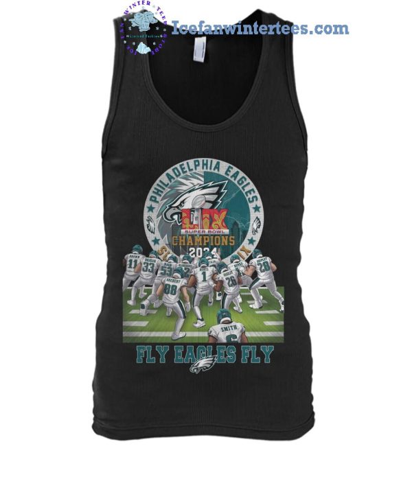 Philadelphia Eagles NFL LIX Super Bowl Champions 2024 Fly Eagles Fly Limited Edition T-Shirt