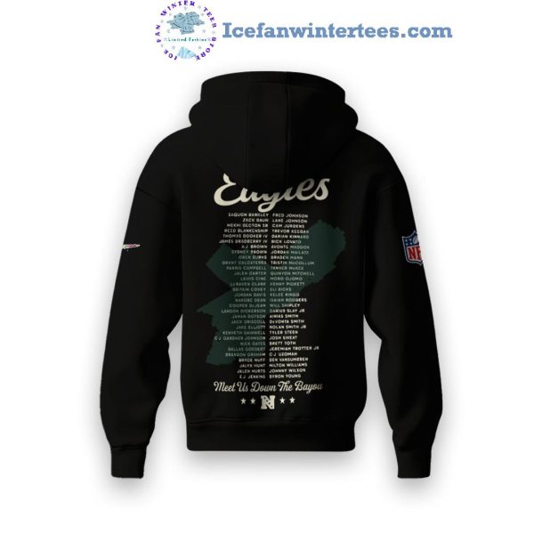 Philadelphia Eagles NFL Super Bowl LIX Champions Meet Us Down The Bayou Limited Edition Hoodie Longpants Cap