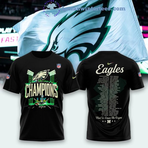 Philadelphia Eagles NFL Super Bowl LIX Champions Meet Us Down The Bayou Limited Edition Hoodie Longpants Cap