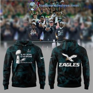 Philadelphia Eagles NFL Super Bowl LIX Champions Vince Lombardi Trophy Limited Edition Hoodie Longpants