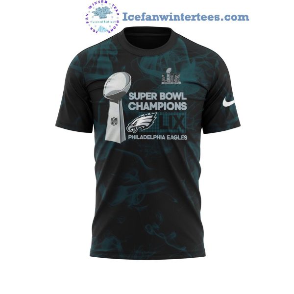 Philadelphia Eagles NFL Super Bowl LIX Champions Vince Lombardi Trophy Limited Edition Unisex 3D T-Shirt