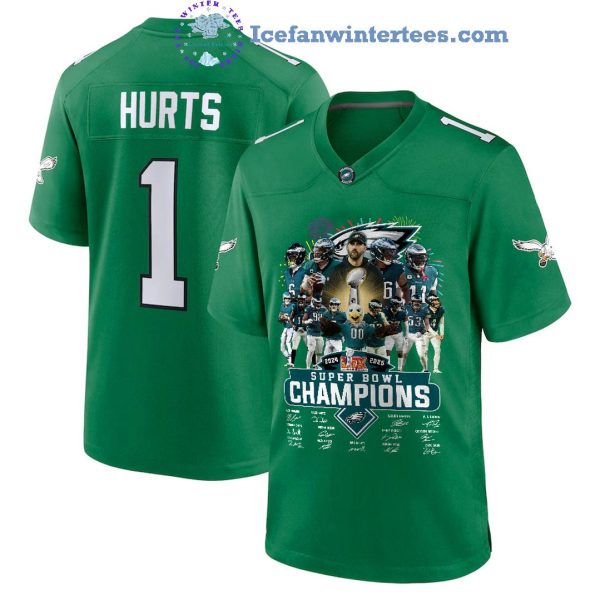 Philadelphia Eagles Super Bowl LIX Champions 2025 Signatures Limited Edition Football Jersey