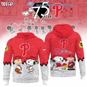 Philadelphia Phillies 75th Anniversary Of Penuts Night For Fans Hoodie