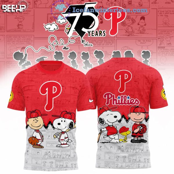 Philadelphia Phillies 75th Anniversary Of Penuts Night For Fans Hoodie