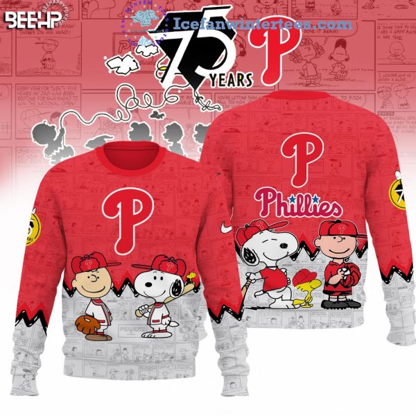 Philadelphia Phillies 75th Anniversary Of Penuts Night For Fans Hoodie