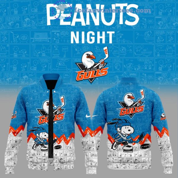 San Diego Gulls 75th Anniversary of Peanuts For Fan Limited Edition Baseball Jacket