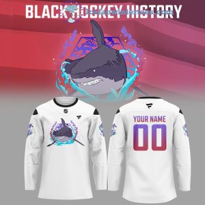 San Jose Sharks x Black Hockey History For Fans Custom Name And Number Hockey Jersey