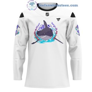 San Jose Sharks x Black Hockey History For Fans Custom Name And Number Hockey Jersey