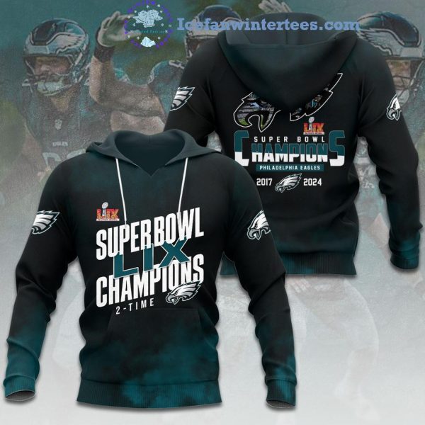 Super Bowl LIX Champions 2-Time Philadelphia Eagles 2017-2024 Unisex 3D T-Shirt