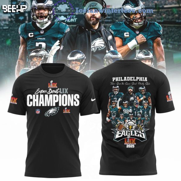 Super Bowl LIX Champions Philadelphia Eagles NFL 2025 Limited Edition Hoodie – Black