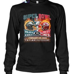 Super Bowl LIX Philadelphia Eagles Vs Kansas City Chiefs 2025 Limited Edition Unisex T-Shirt