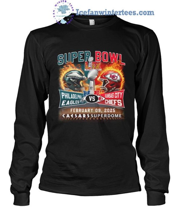 Super Bowl LIX Philadelphia Eagles Vs Kansas City Chiefs 2025 Limited Edition Unisex T-Shirt