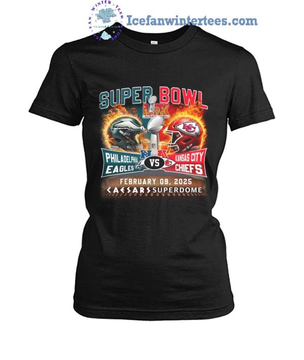 Super Bowl LIX Philadelphia Eagles Vs Kansas City Chiefs 2025 Limited Edition Unisex T-Shirt